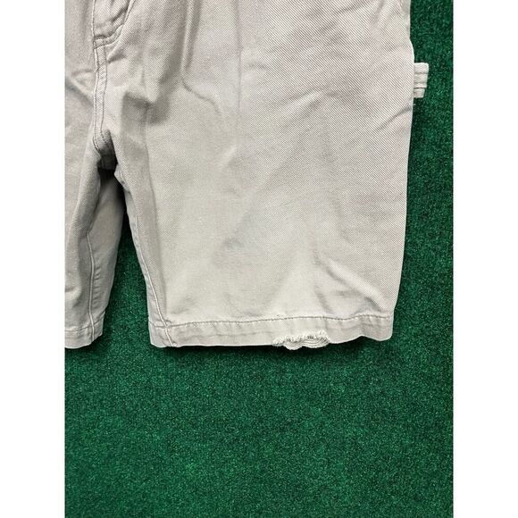 90s Northwest Territory Khaki distressed shorts Sz 34 Brown/Khaki Preppy Dad - Picture 3 of 6